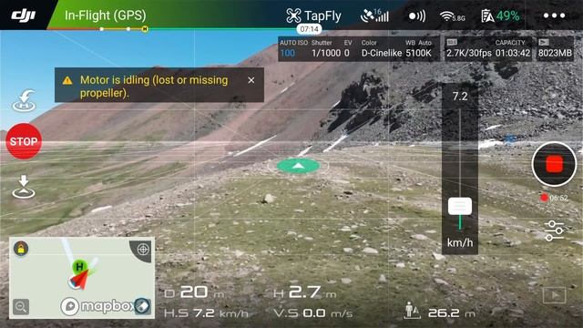 MAVIC  AIR  Тест двух режимов TapFly в горах