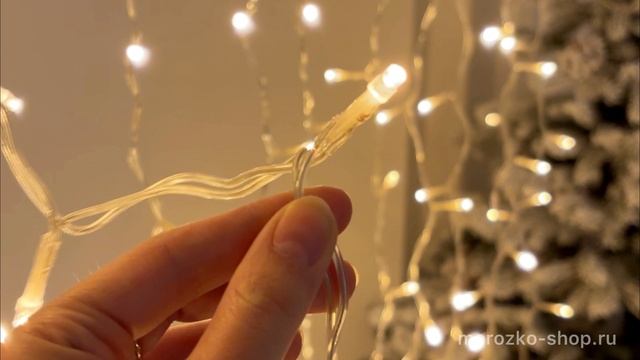 Светодиодный занавес Quality Light 2*2 м 400 экстра теплых белых LED ламп, PCL402-10-2EWW
