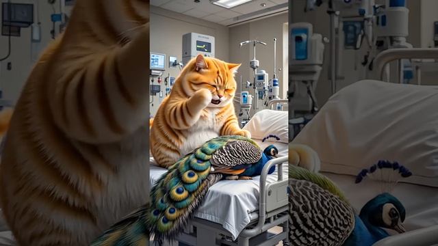 Cat and  Peacock