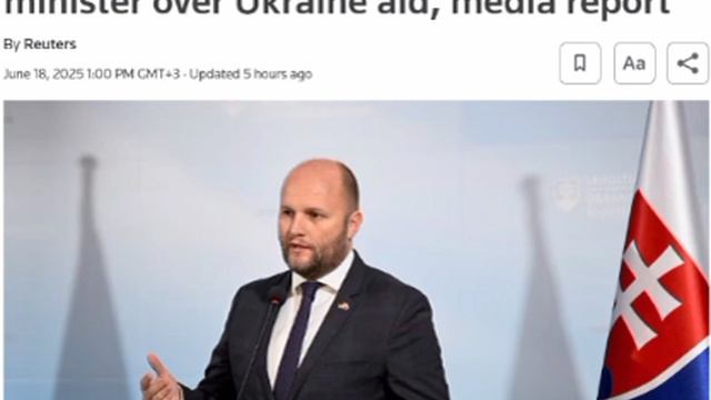 🇸🇰🇺🇦Полиция Словакии разыскивает экс-министра обороны из-за помощи Украине, - Reuters.