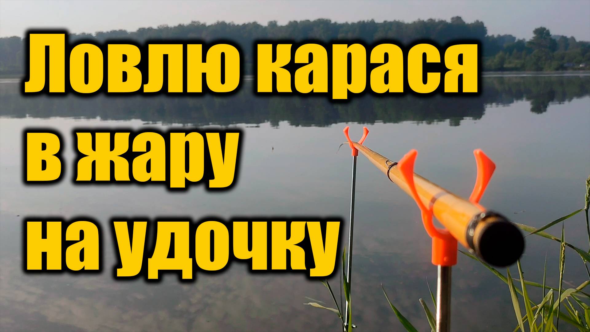Ловлю карася в жару на удочку и донку.