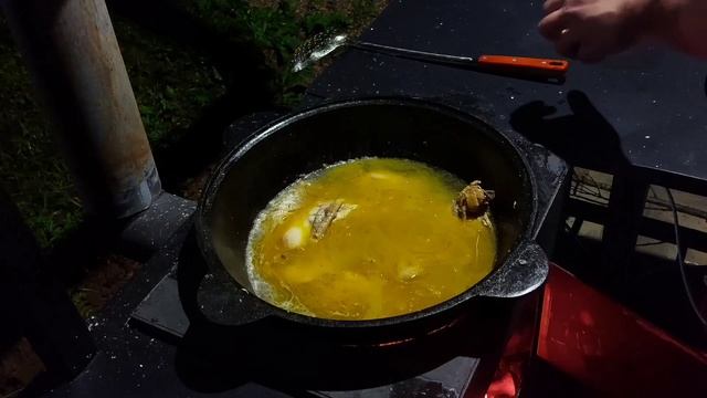 Куриный суп в казане,не классический вариант
