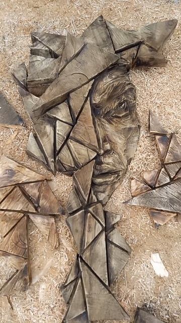 Танграм. Головоломка. Резьба бензопилой.