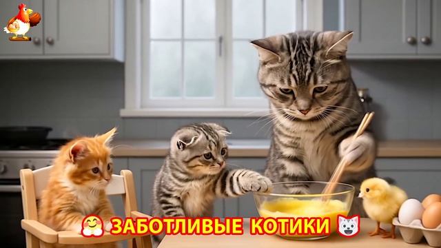 Заботливые котики спешат на помощь (88)