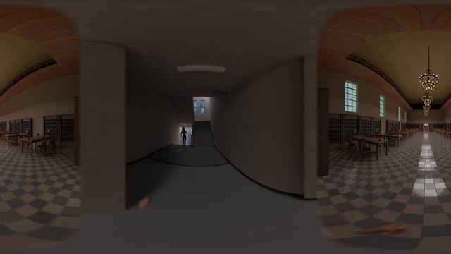 VR 360 ° Самая большая волна цунами попадает в город