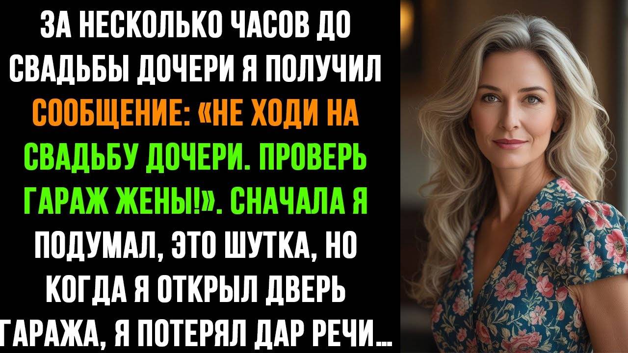 «НЕ ХОДИ НА СВАДЬБУ ДОЧЕРИ. ПРОВЕРЬ ГАРАЖ ЖЕНЫ!» Я ОТКРЫЛ ЕГО… И УВИДЕЛ ЭТО…