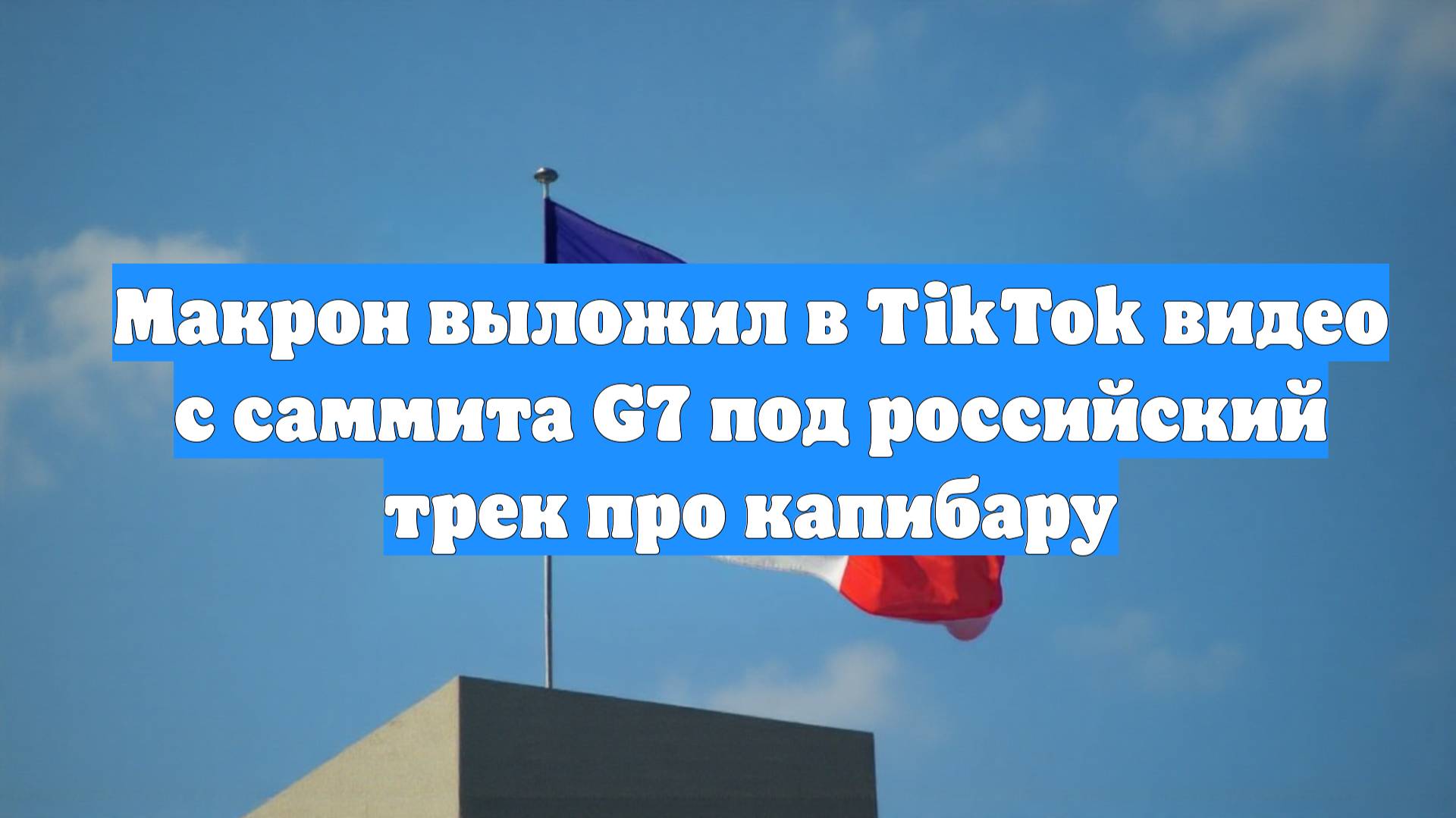Макрон выложил в TikTok видео с саммита G7 под российский трек про капибару