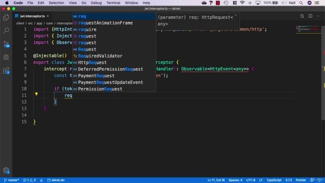 239 Using the Http interceptor to send the token