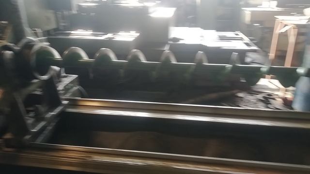 Обточка шнека после сварки