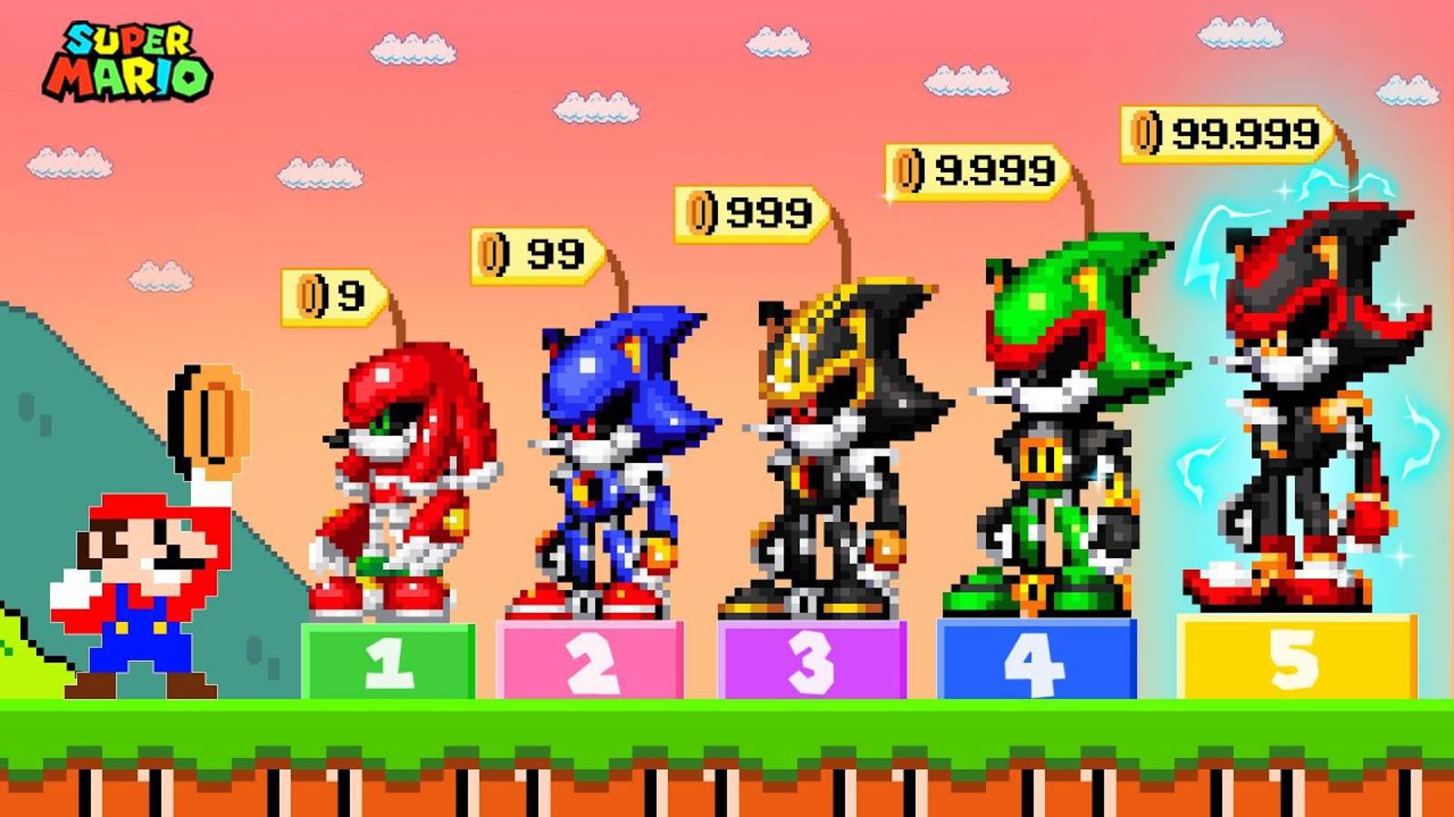 Марио сможет купить всех персонажей Metal Sonic в Super Mario Bros