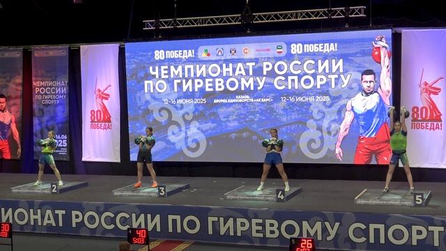 Чемпионат России до 68 кг толчок гирь женщины группа А