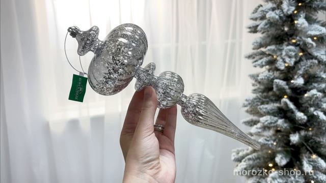 Набор ёлочных игрушек СОСУЛЬКИ - СЕРЕБРИСТАЯ ИЗЫСКАННОСТЬ, пластик, 30 см, 4 шт., D3812-набор