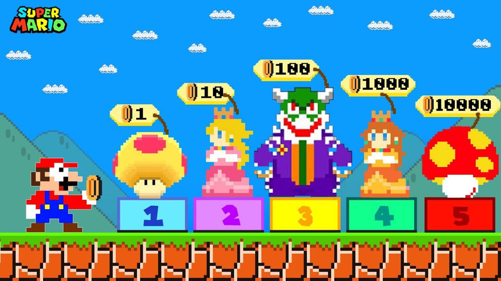 Марио может купить всех персонажей Марио в новой игре Super Mario Bros. Wii