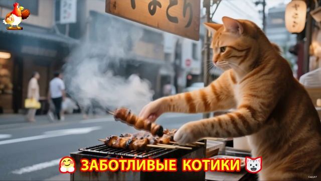 Заботливые котики спешат на помощь (87)