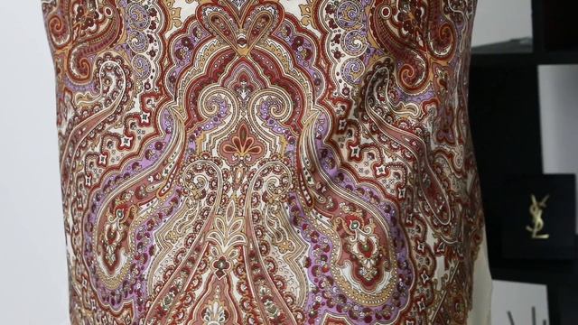 Платок шерстяной с шелковой бахромой "Ольга Лабзина", 1008-2, 125х125 см #platki #beautiful #scarf