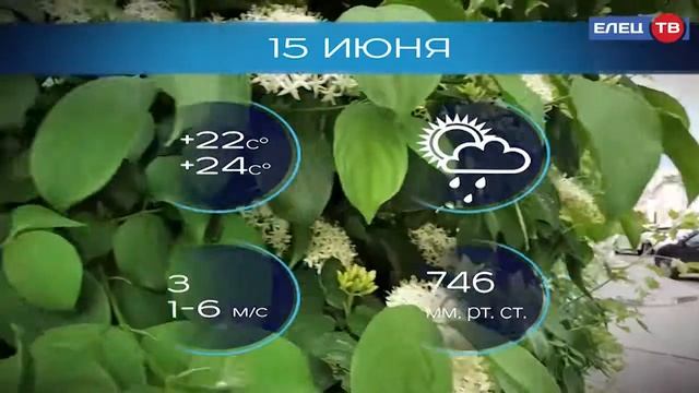 Прогноз погоды на 15 июня