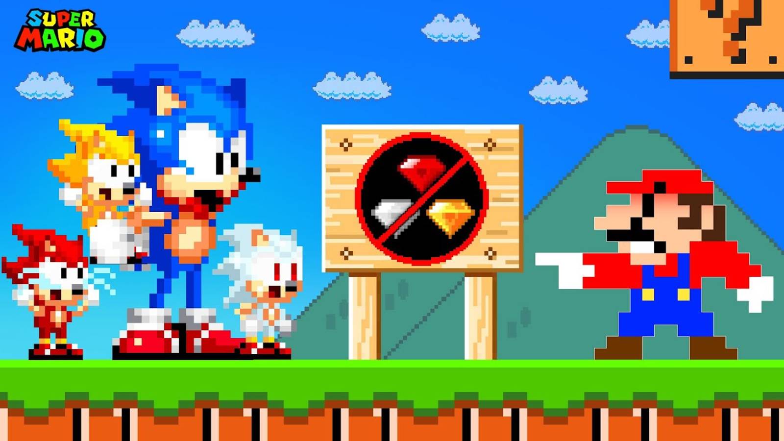 Super Mario запретил режим Hyper Sonic, Sonic Gold и Red Sonic