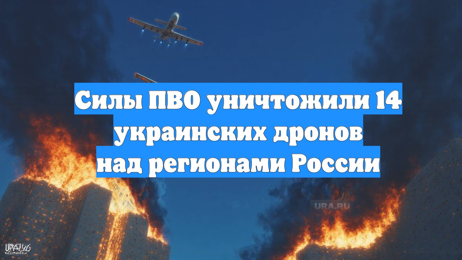 Силы ПВО уничтожили 14 украинских дронов над регионами России