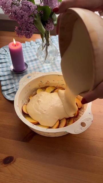 🍑 Пирог с персиками