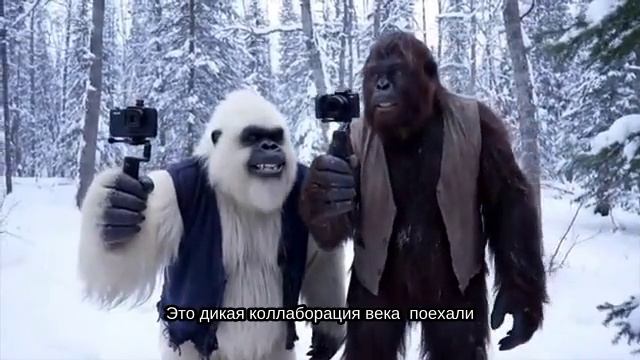 Йети окунается в холодную воду