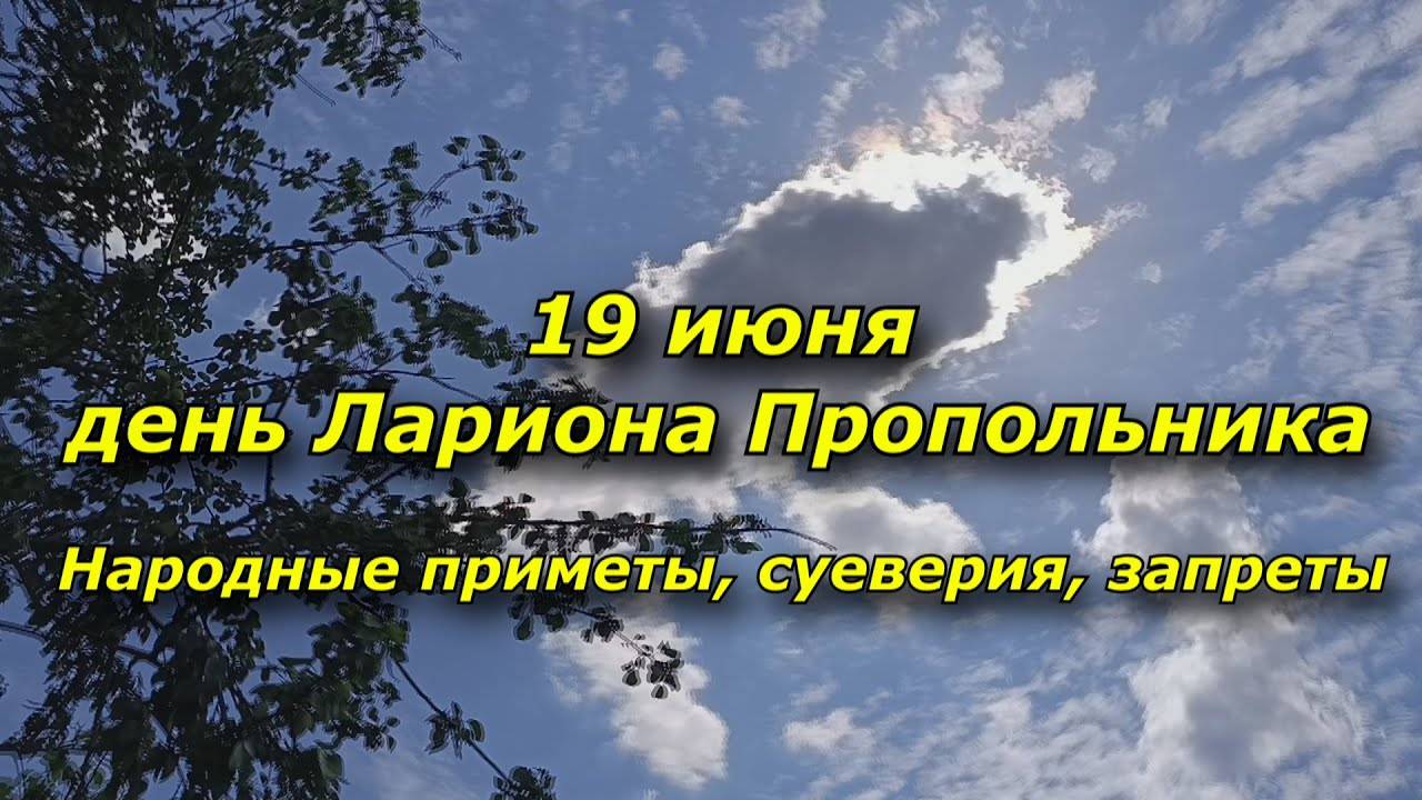 19 июня - день Лариона Пропольника. Приметы, суеверия, запреты