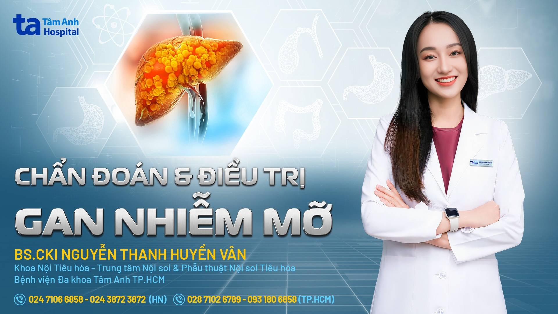 Chẩn đoán và điều trị bệnh gan nhiễm mỡ  | Tiêu hóa Tâm Anh