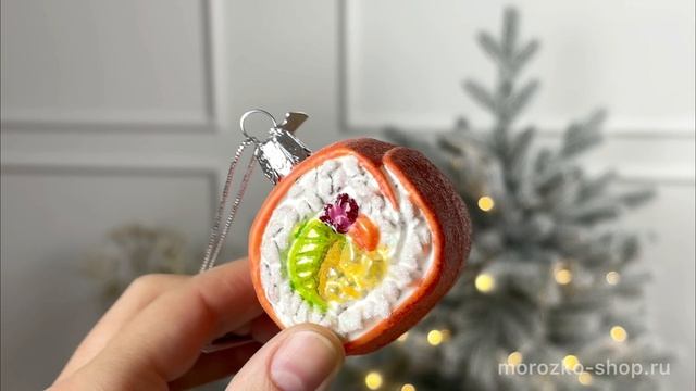 Набор ёлочных игрушек РОЛЛЫ - ЯПОНСКИЙ МОТИВ, стекло, 5 см, 2 шт., NB0408-набор