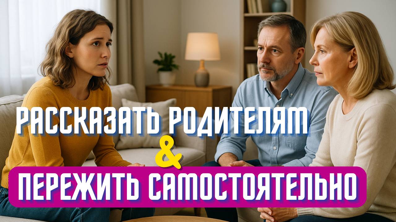Рассказать родителям, или пережить самостоятельно?