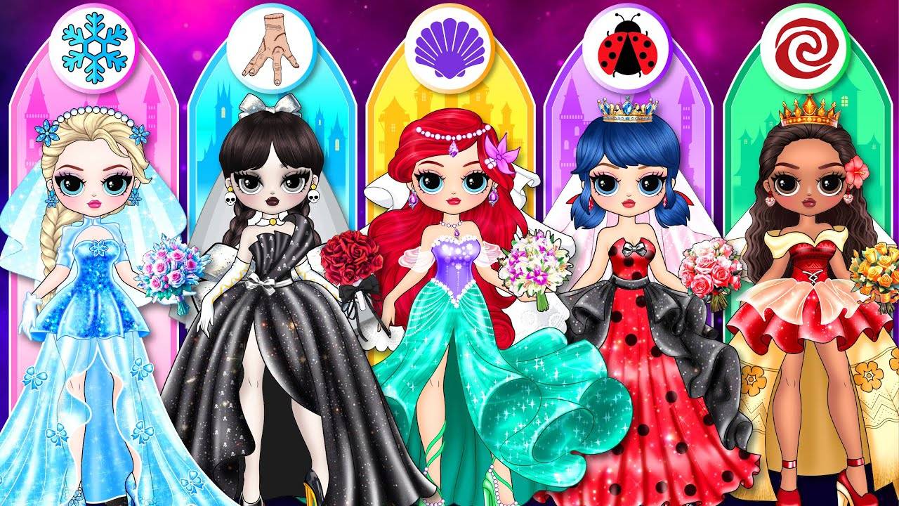 Объедините DISNEY PRINCESS и Incredibox SPRUNKI, что получится из модной бумажной истории своими рук