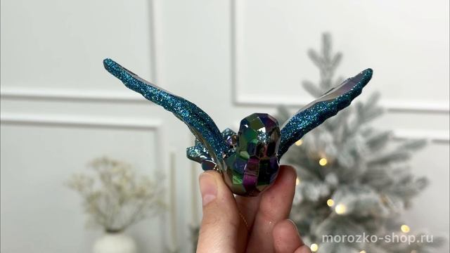 Ёлочное украшение ГОЛУБОК РЕЙНБОУ, пластик
