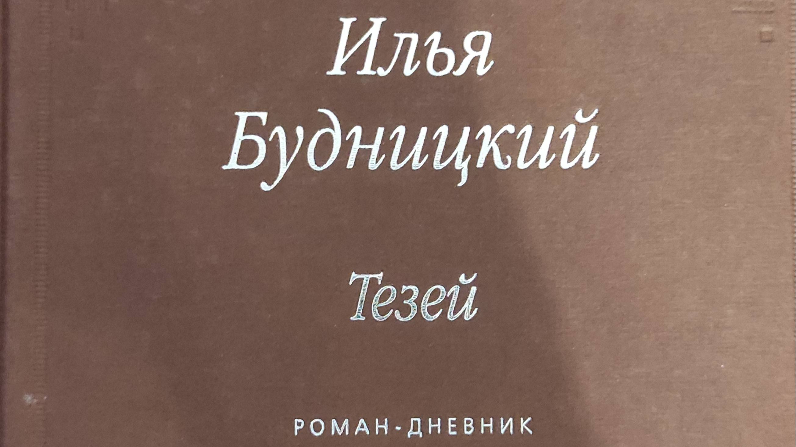КНИГА 907 Илья Будницкий. Тезей. Роман-дневник (М.: Водолей, 2010)