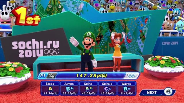 Mario and Sonic at the Sochi 2014 Olympic Winter Games - Figure Skating Pairs