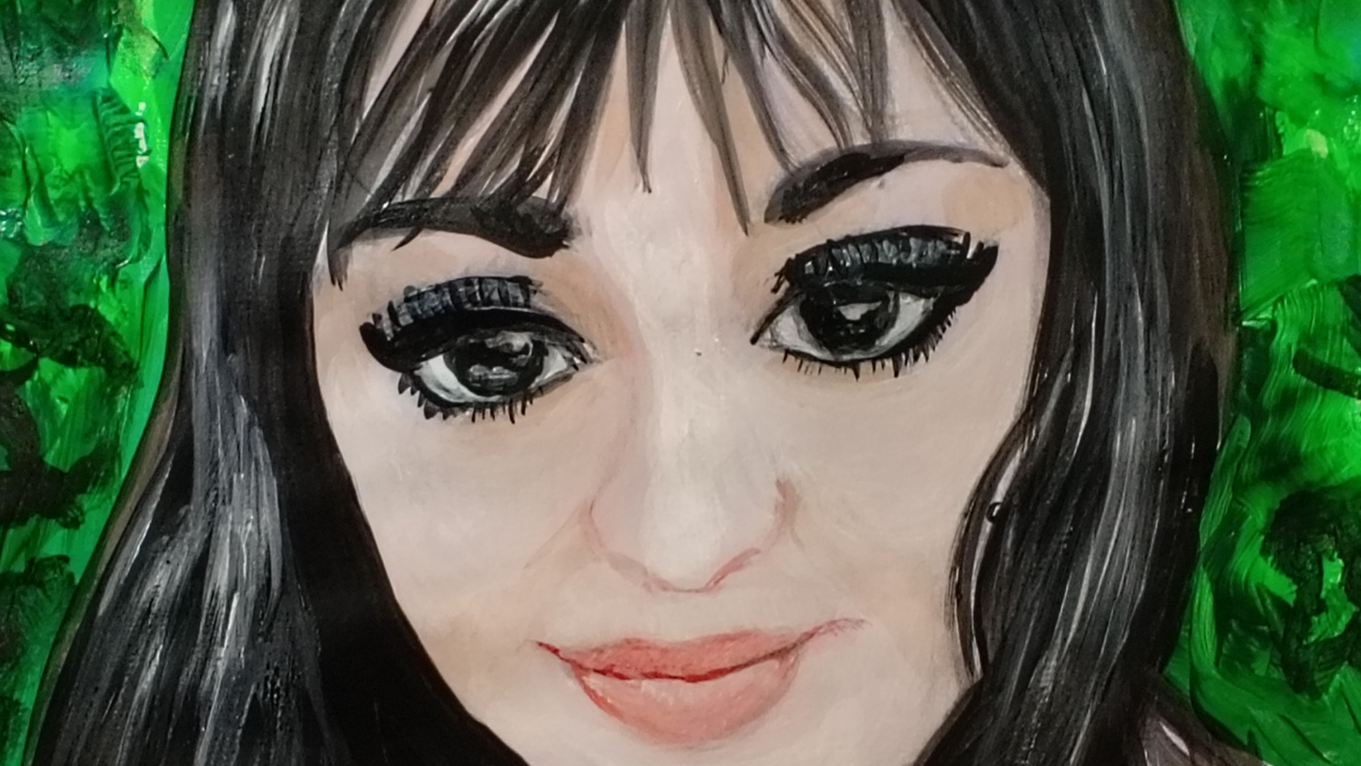 рисую портрет женщины