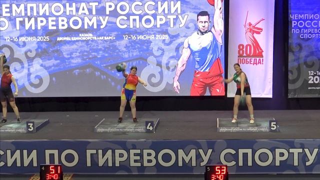 ШУмилейко Ангелина рывок гири 24 кг Чемпионат России 2025