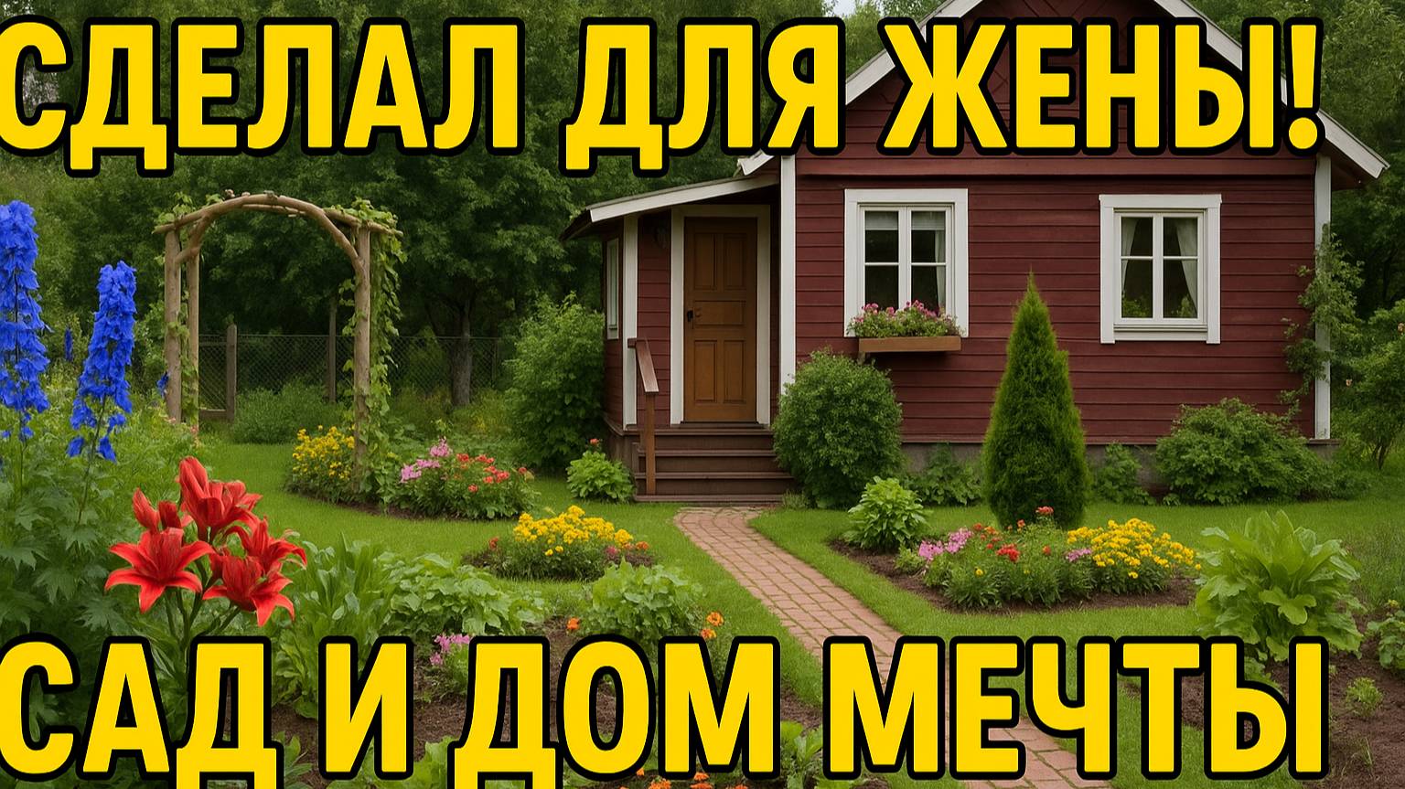 ОН СДЕЛАЛ ЭТО ДЛЯ ЖЕНЫ! САД И ДОМ МЕЧТЫ НА ДАЧЕ