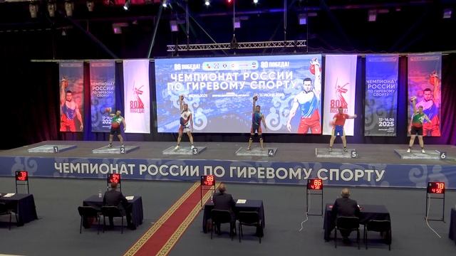 Рывок гири 32 кг свыше 95 кг группа Б Чемпионат России по гиревому спорту Куликов Кичимаев