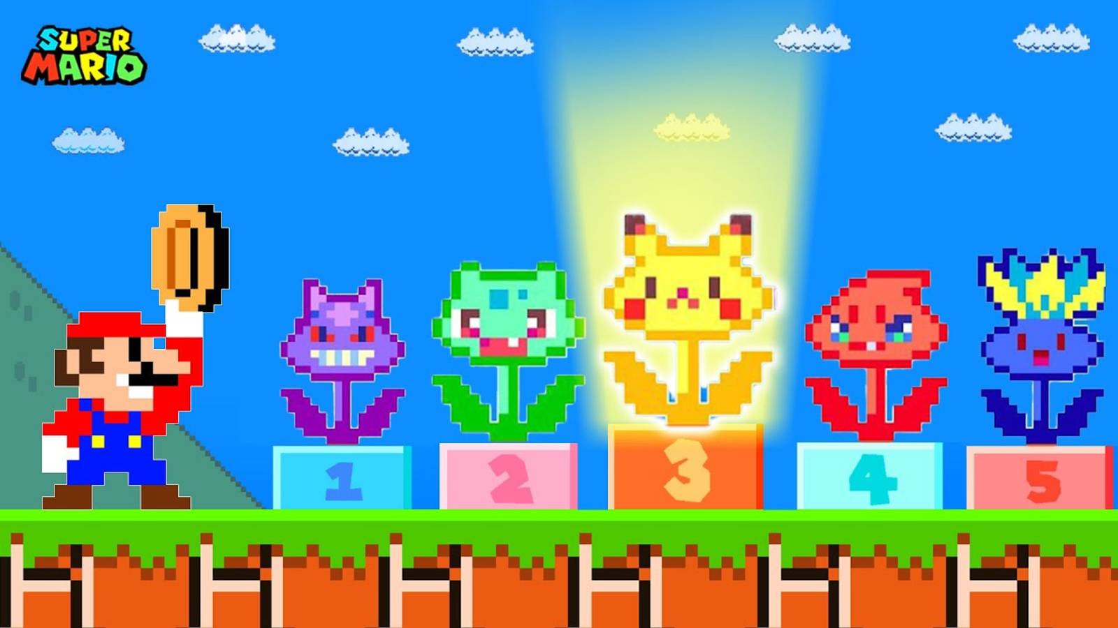 Марио может купить всех пользовательских покемонов Flowers в новой игре Super Mario Bros