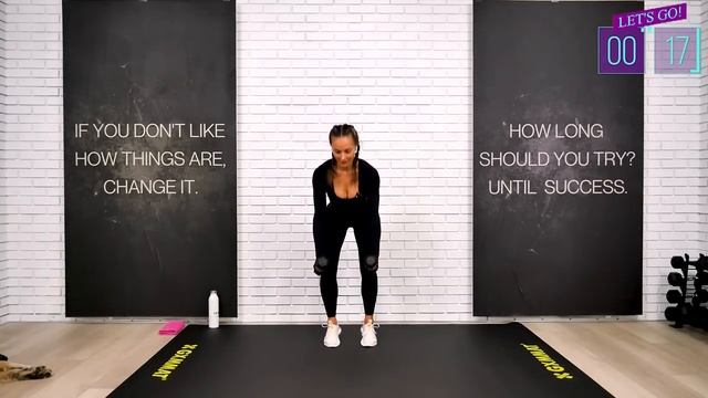 Juliette Wooten 60-MIN INTENSE TABATA WORKOUT (cardio toning with light weights for weight loss, lea