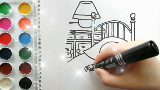 Раскраска МАША И МЕДВЕДЬ. Мультик-раскраска. Учим цвета.