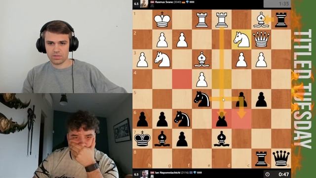 Окажем МОРАЛЬНОЕ ДАВЛЕНИЕ на соперника! // GM RASMUS SVANE vs GM ЯН НЕПОМНЯЩИЙ #chess #шахматы