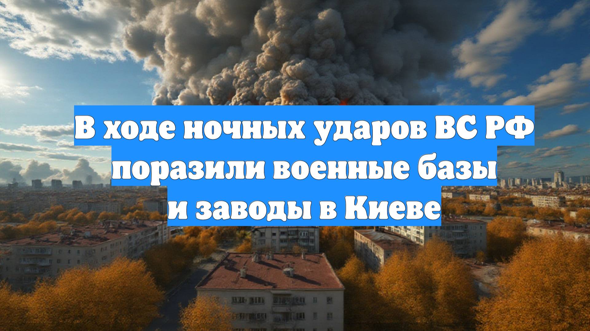 В ходе ночных ударов ВС РФ поразили военные базы и заводы в Киеве