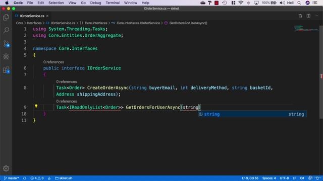 214 Creating an order service