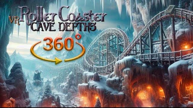 VR 360 ° 8K Rolder Coaster - Глубина пещеры