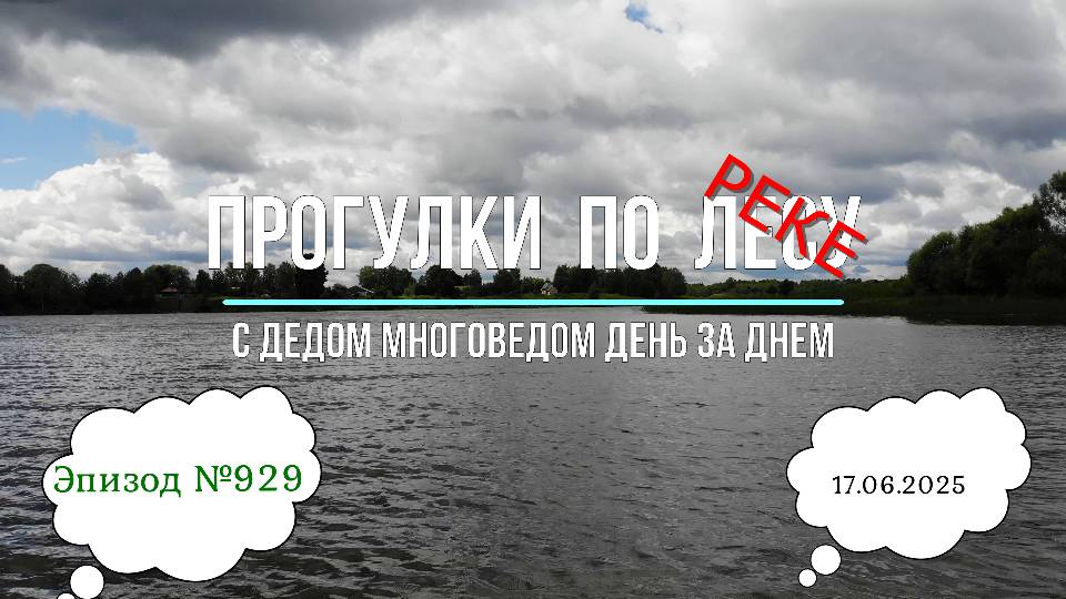 Прогулки по реке. День за днем с дедом Многоведом. 17 июня 2025г. Эпизод 929.