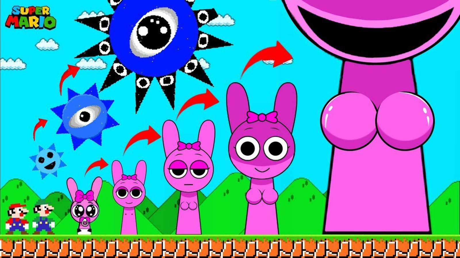 Марио против ЭВОЛЮЦИИ Mr. Sun И ГИГАНТСКИЙ СПРУНКИ-ПИНКИ