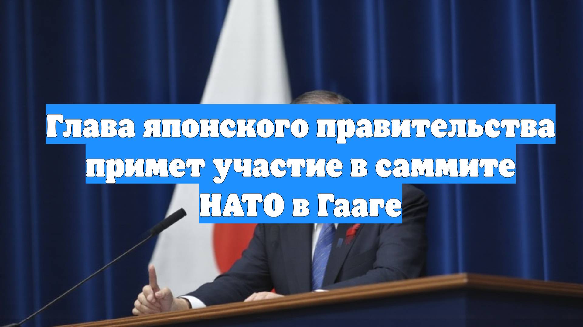 Глава японского правительства примет участие в саммите НАТО в Гааге
