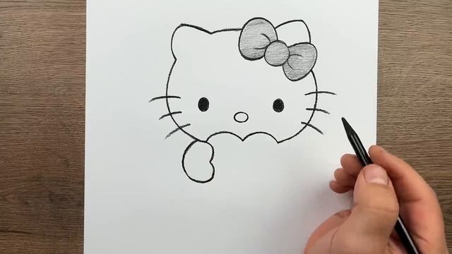 Как нарисовать Hello kitty шаг за шагом для начинающих карандашом