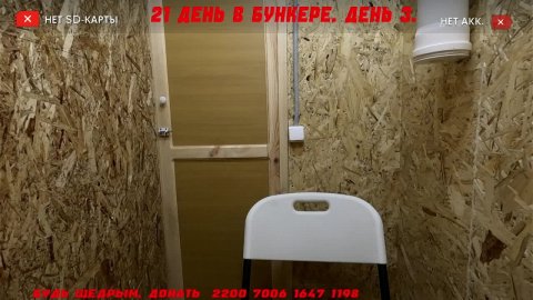 Комната откровений. Стрим первого в мире эксперимента по изоляции человека на 21 день.