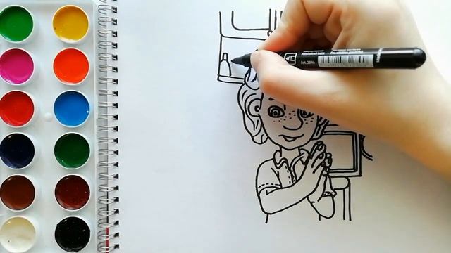 ФИКСИКИ. ДИМ ДИМЫЧ. Раскраска. Учим цвета.