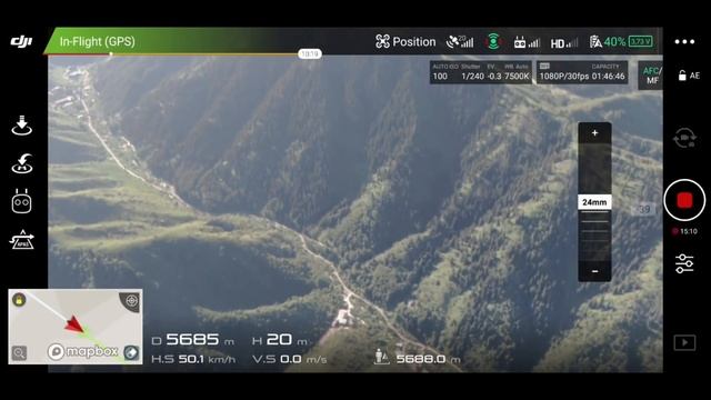 Проверка качества связи на MAVIC 2 в FCC, на дальнем расстоянии.